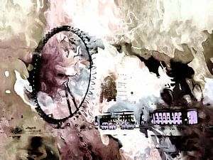 Themse Nachtansicht Abstrakt 3