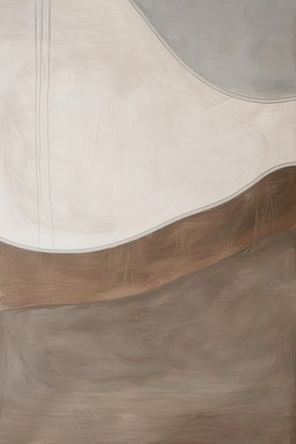 Abstractie in bruine vormen als elegante kunst