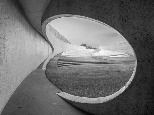 Modern architecture in black and white - concrete at its best