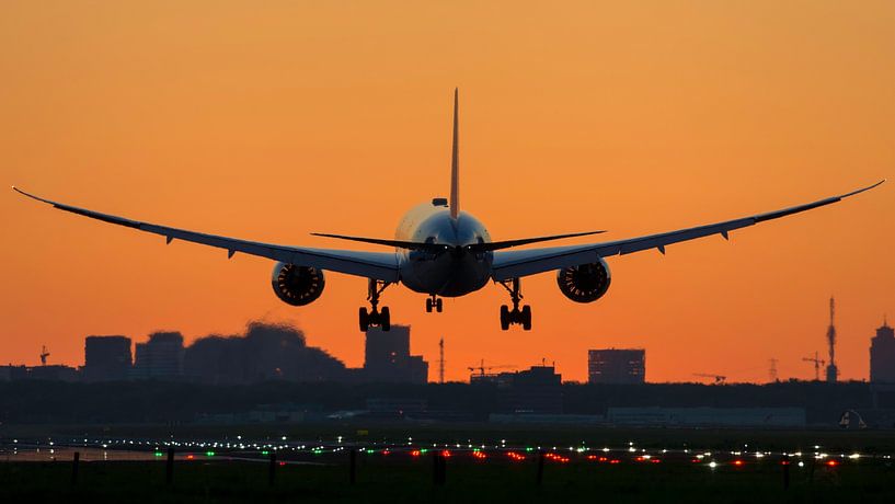 Boeing 787 landing kaagbaan schiphol van Arthur Bruinen