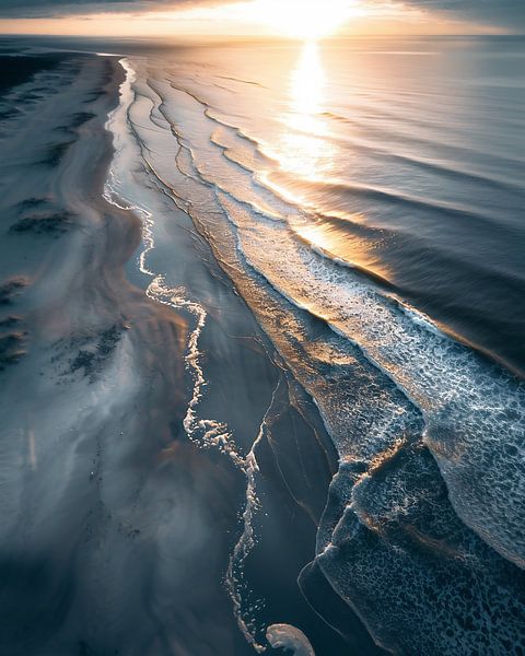 Zauberhaftes Leuchten über Feldern von fernlichtsicht