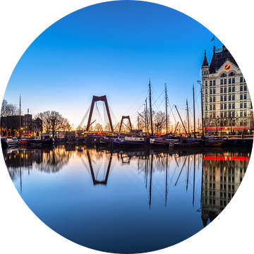 Oude haven in het blauwe uur van Prachtig Rotterdam