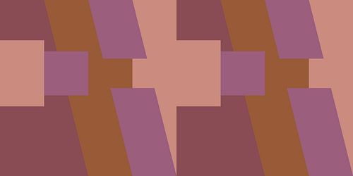 70s Retro funky geometrisch abstract patroon in lila, roze, terra