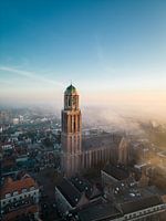 Der Peperbus in Zwolle im Nebel