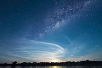 Melkweg tijds maanopkomst