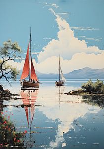Segelboot Segelschiff Boot Maritim Meer Poster Kunstdruck