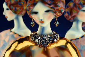 Fashionista mit Schmuck