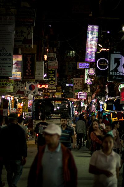 Kathmandu after night fall by Maarten Borsje