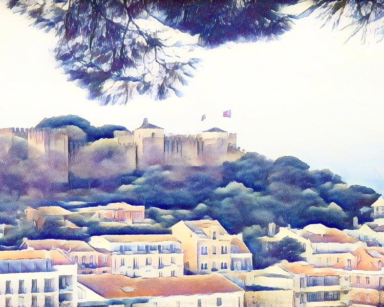 Vue de Lisbonne, AQ7 par zam art