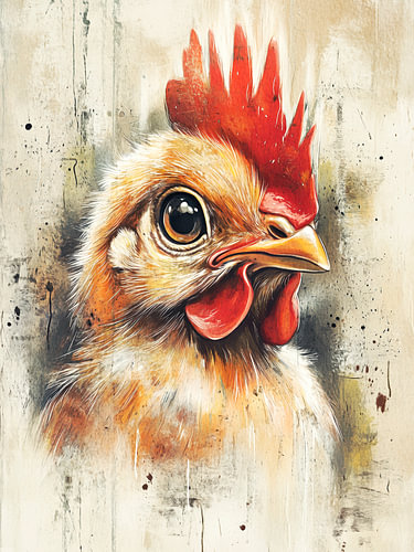 Portret van een kip