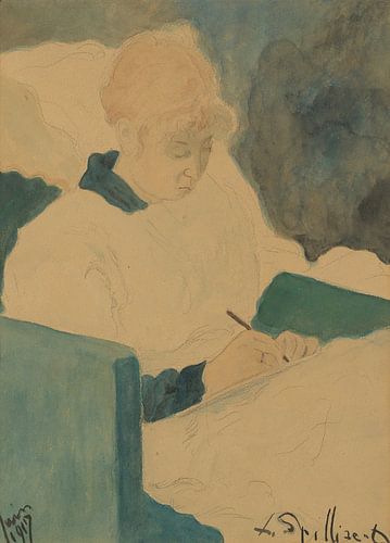 éon Spilliaert - De briefschrijver (1917)