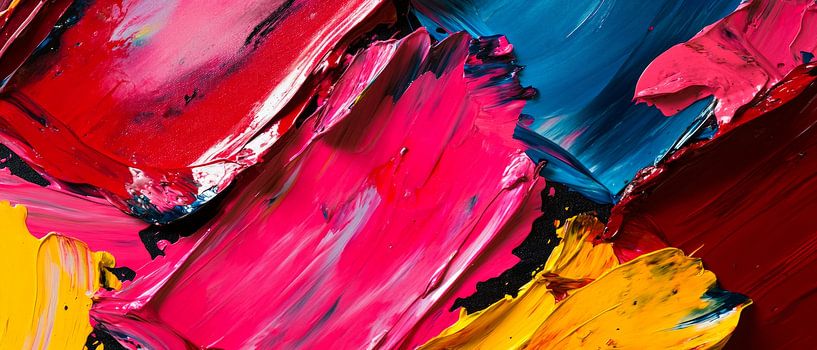 Farbexplosion mit lebhaften Pinselstrichen von Poster Art Shop