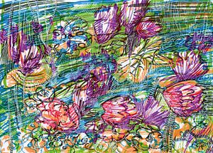 Rivier met bloemen van ART Eva Maria