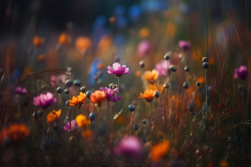 Colorful Field Flowers No 1 by Treechild