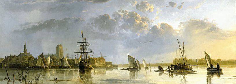 Blick auf Dordrecht von Norden, Aelbert Cuyp von Meesterlijcke Meesters