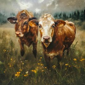 Cows in the valley by Marjolein Deelen