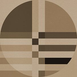 Intertwine geometry. Nordic retro forms in earthy tones no.  5 by Dina Dankers