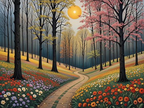 Kleurrijke wilde bloemen