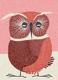 Owl mosaic by Richard Laschon