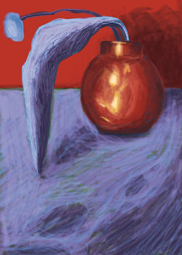 Purple and red still life