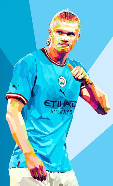 Erling Haaland WPAP by Awang WPAP Pop Art on canvas, poster, wallpaper and  more