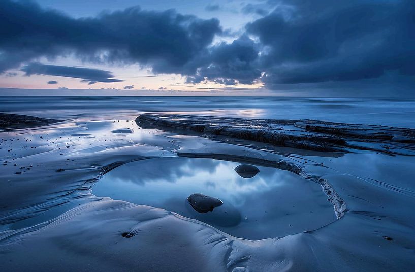 Abendfrieden am Strand von fernlichtsicht