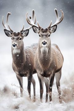 Two Deers by Treechild