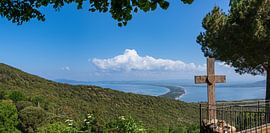 View from Monte Argetario over the lagoon of Orbetello by Peter Baier