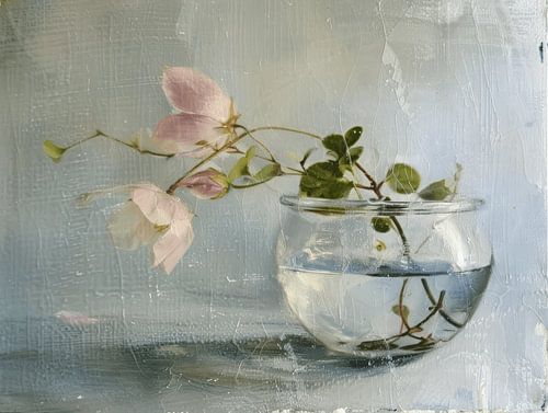 Stilleven met bloemen, Japandi stijl