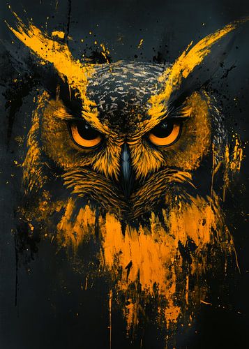 Gouden uil vogelkunst