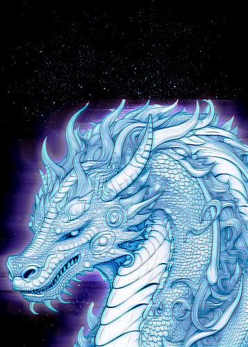 Kunst Drache Hologramm