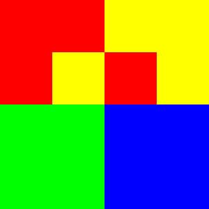 4x4 in 16 | Morphing | Quadrate im Zentrum | V=102-01 | P #01