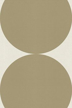 Abstracte geometrische vormen in neutrale kleuren. Grote cirkels.