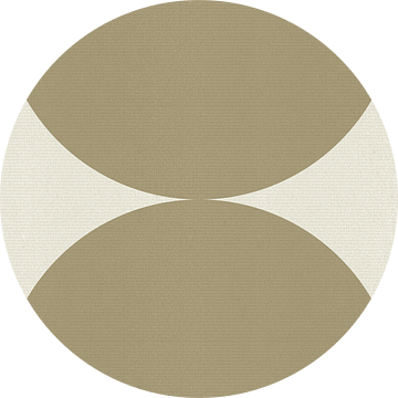 Abstracte geometrische vormen in neutrale kleuren. Grote cirkels.