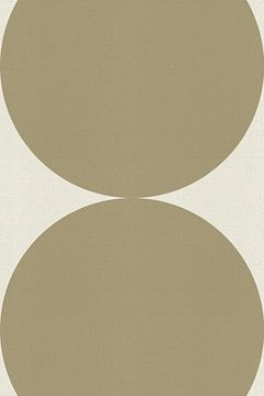 Abstracte geometrische vormen in neutrale kleuren. Grote cirkels. van Abstract Minimalist Art