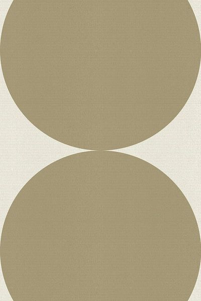 Formes géométriques abstraites dans des couleurs neutres. Grands cercles. par Art minimaliste abstrait