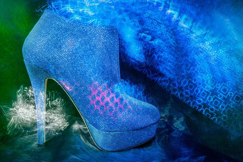 Blue shoe by Marijke de Leeuw - Gabriëlse