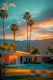 Goldener Sonnenuntergang in Palm Springs von Philippe HUGONNARD