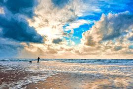 Scenic view of the beach by eric van der eijk
