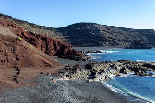 Coastal section of El Golfo on Lanzarote