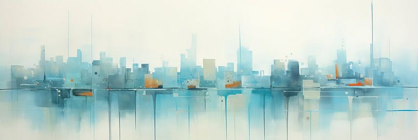 Stad Abstract | Skyline van ARTEO Schilderijen