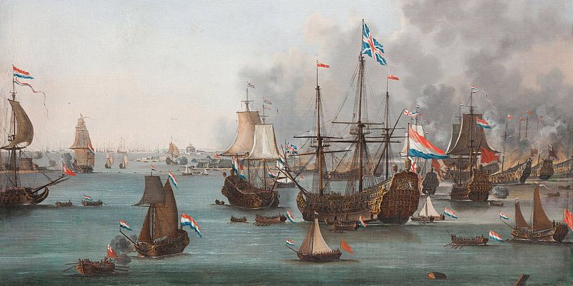 La bataille de Chatham, Willem van Der Stoop par Des maîtres magistraux