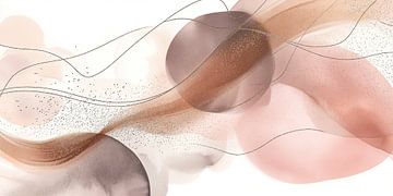 Vloeiende Lijnen in Pastel van Studio BB