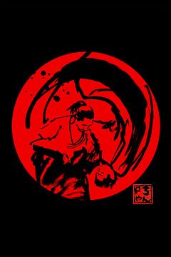 aikido in rood van Péchane Sumie