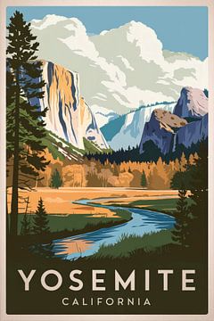 Yosemite, Californië van Poster Art Shop