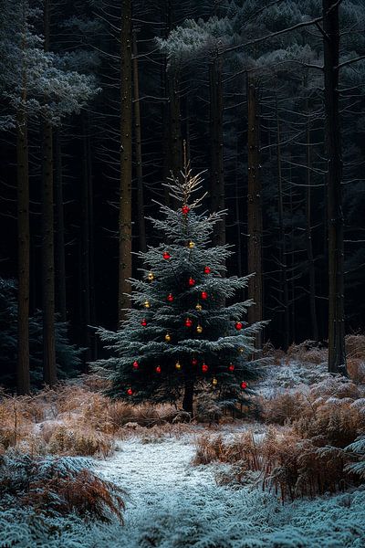 Kerstmis in het bos van Poster Art Shop