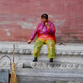 Chinese schoonmaakster in de Verboden Stad by Sylvia Bastiaansen