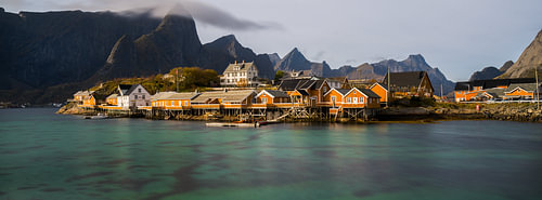 Sakrisøy, Eiland in Moskenes, Noorwegen