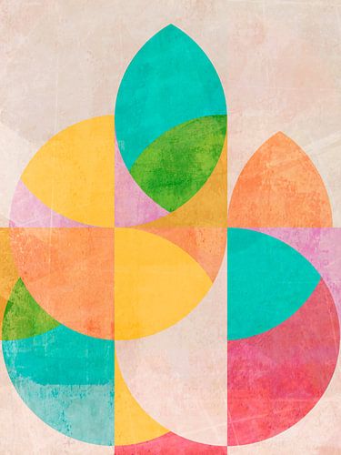 Scandinavische Retro Tuin op Beige