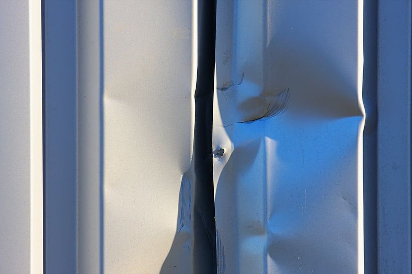 Dented steel sheet by Jan Brons